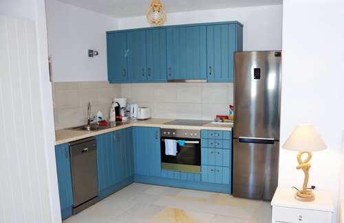 Krotiri Apartamento | Apartamento de espacio individual "blanco azul" con vista al mar y a la piscina en Krotiri Paros