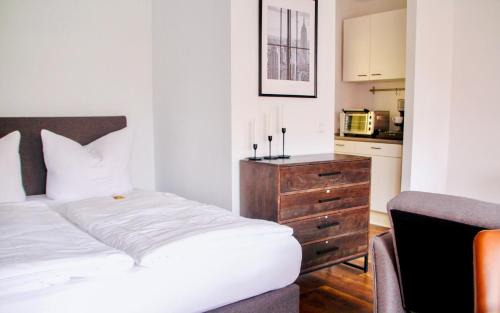Hammfeld Apartamento | Apartment Neuss-Düsseldorf Messe, Balkon, Küche