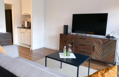 Hammfeld Apartamento | Apartment Neuss-Düsseldorf Messe, Balkon, Küche