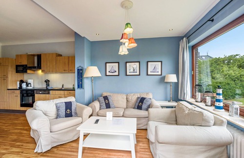 Kronsgaard Apartamento | Apartamento 'Ostseeblick Fewo 4' con terraza privada y Wi-Fi