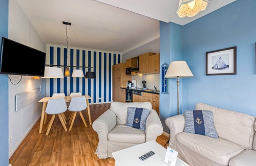 Kronsgaard Apartamento | Apartamento 'Ostseeblick Fewo 4' con terraza privada y Wi-Fi