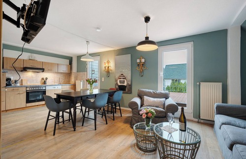 Kronsgaard Apartamento | Apartamento 'Ostseeblick Fewo 10-' con terraza privada y Wi-Fi