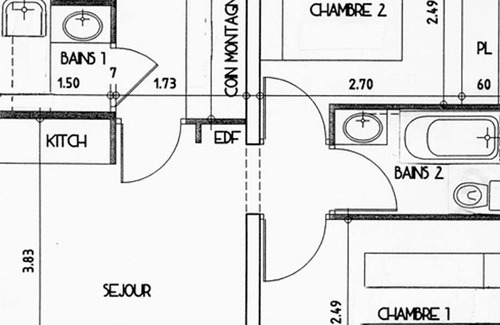 Station de Drouzin le Mont Apartamento | Apartamento Saint-Jean-d'Aulps, 2 dormitorios, 6 personas