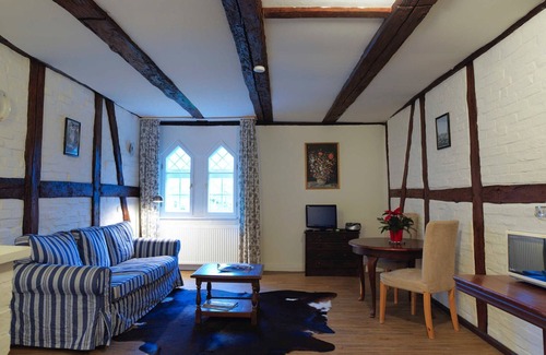 Dalwitz Apartamento | Apartamento Stork's Nest (2 pers.) - FerienGut Dalwitz Verwalterhaus