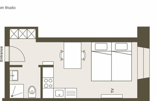 Nussbaumen Apartamento | Apartamento Twin Studio en Baden - 2 personas, 1 dormitorios