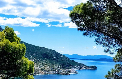 Drasnice Apartamento | Villa Margitta, apartamento con vista al mar y balcón
