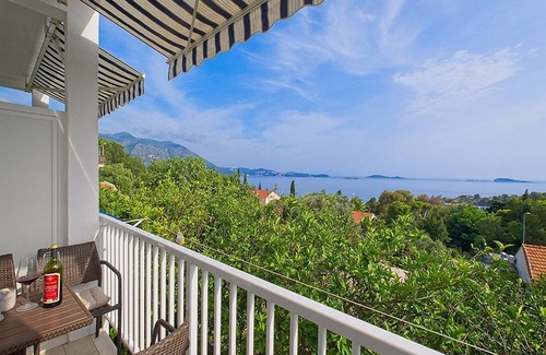 Brasina Apartamento | Apartments Grljević - Studio Apartment with Balcony and Sea View (A3)