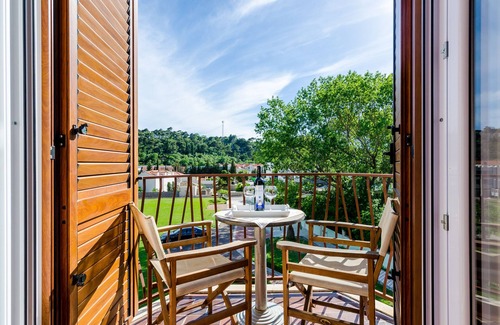 Srebreno Apartamento | Apartamentos Mali Paradiso - Apartamento Estudio Confort con balcón y vista a la piscina