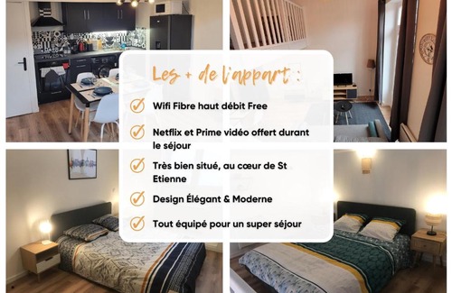 Cret de Roc Apartamento | Appart’ entièrement rénové au centre ville St Étienne