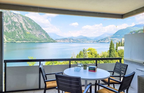 Bissone Apartamento | Apartamento Lago di Lugano en Bissone - 4 personas, 1 dormitorios