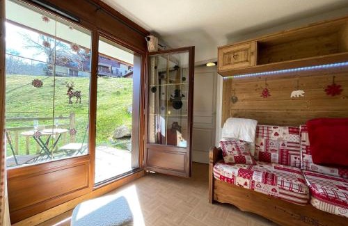 Flumet Apartamento | Appartement 2 chambres au pied des pistes avec piscine intérieure - FR-1-505-228