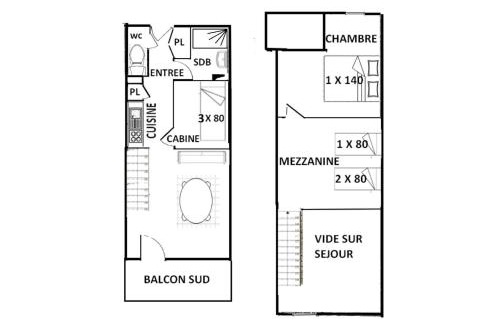 Les Saisies Apartamento | Appartement 2 pièces cabine 8 personnes, balcon sud, central aux Saisies - FR-1-594-50