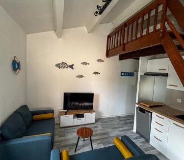 Argeles Plage Apartamento | Appartement avec loggia et mezzanine, bord de mer, 4 personnes