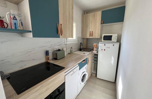 Leucate Apartamento | Appartement rénové 1 chambre + cabine, parking privé, à 400m de la plage - FR-1-81-601
