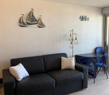 Le Grand Large Apartamento | Appt cozy terrasse front de mer clim parking wifi