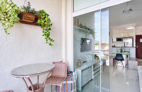 Estufa I Apartamento | Apt com piscina e churrasqueira perto da orla do Itagua