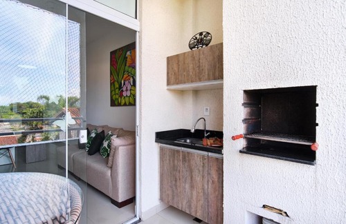 Estufa I Apartamento | Apt com piscina e churrasqueira perto da orla do Itagua