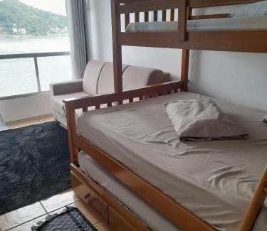 Sao Vicente Apartamento | Apt pé na areia vista mar