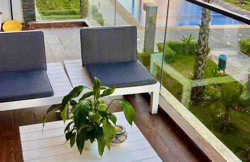 Soualem Trifiya Condominio | Apt Tamaris/Sidi Rahal sea view, feet in the water