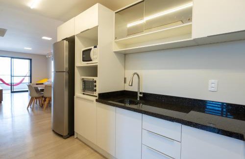 Picarras Apartamento | Apto a VISTA MAR 150m PRAIA Cozinha completa CHURRASQUEIRA AR CONDICIONADO Wi-Fi e vaga privativa de garagem Reserve agora mesmo