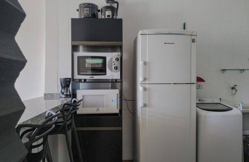 Embare Apartamento | Apto completo no Embaré: Beira Mar | Ar | Garagem