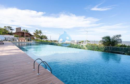 Itacolomi Apartamento | Apto Pé na Areia Vista Mar Incrível Condo Resort Completo com Piscina Infinita, Beach Tennis, Academia, Sala de Jogos, Brinquedoteca, Playground e Portaria 24H 3 Quartos com Ar-Condicionado, Churrasqueira Privativa Reserve Agora e Viva essa Experiência