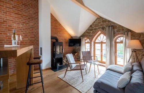 Buhlau Apartamento | Architektenwohnung mit Sauna und Whirlwanne, Badeteich - Nähe Sächsische Schweiz, Dresden