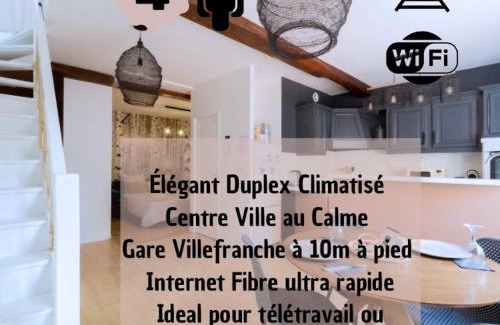 Villefranche-sur-Saone Apartamento | Art de Recevoir - Chic & Calme - Climatisation - Rue Nationale