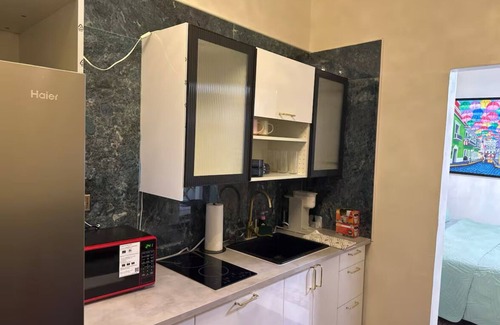 San Juan Apartamento | Art Floral Studio with Kitchen, KING Bed, Washer/Dryer, WIFI in Old San Juan
