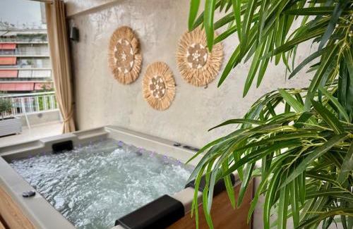 Attiki Apartamento | Athens Beautiful Penthouse With Spa 5' to Metro