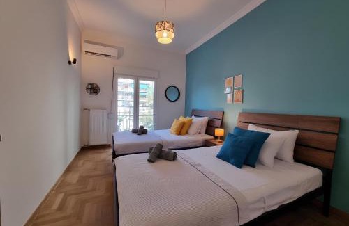 Ano Patisia Apartamento | Athens Stylish Renovated 62sqm Apartment for Families & Couples with Balcony in Quiet Area near City Center
