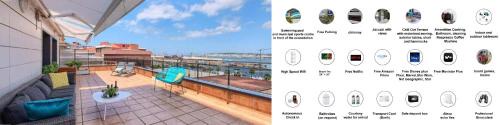 Santurtzi Apartamento | Atico Lujo Costa Vasca Bilbaoterraza mar jacuzi