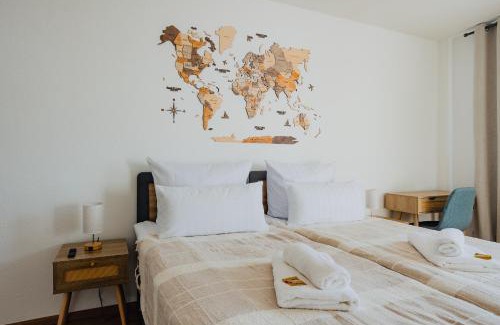 Dinslaken Apartamento | ATLAS Apartment Dinslaken, 3 Zimmer, Zentrum, Nähe Bahnhof, Balkon