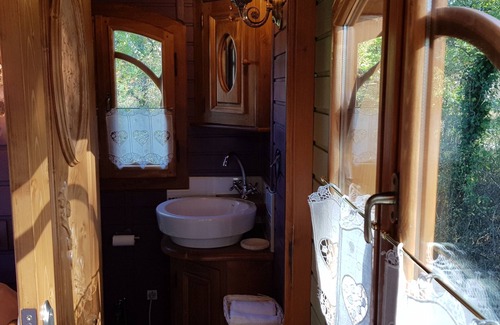 Bussac-Foret Cama Y Desayuno | "AU BOIS CHERI" La Roulotte Gîte, Piscina / Hidromasaje