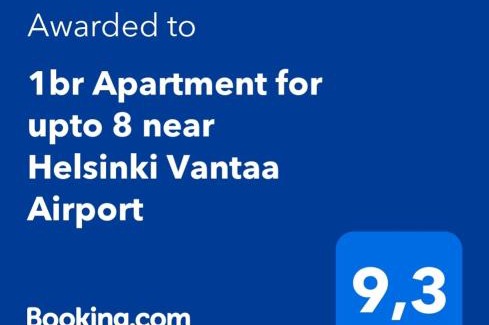 Vantaa Apartamento | Aurora Home Kivistö 1-bedroom apartment for up to 8 near Helsinki Vantaa Airport and Helsinki city center