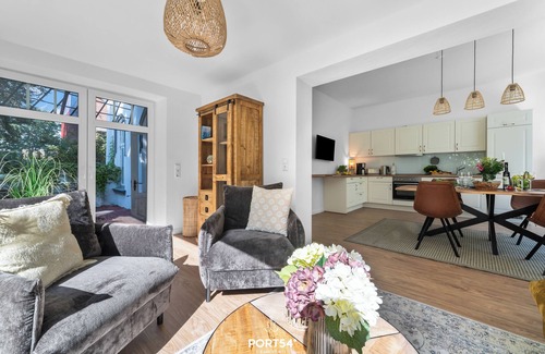 Hedwigenkoog Apartamento | Auster- Exklusive Einrichtung auf 120 m² mit Terrasse und Strandkorb