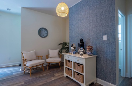 Drayton Casa | Baby Blue Bungalow with Backyard Oasis