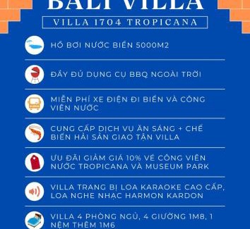 Xuyen Moc Apartamento | Bali Villa- Tropicana Hồ Tràm- BBQ Hồ bơi Karaoke