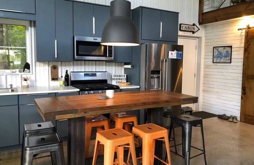 Balsam Lake Cabina | Balsam Lake modern shed cabin + sauna + outdoor shower