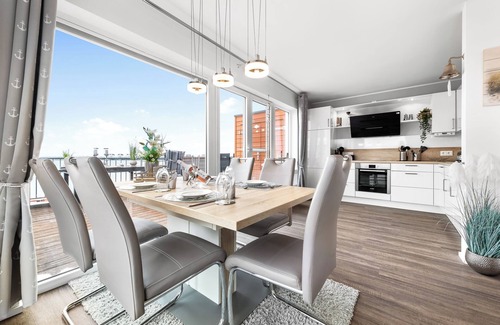 Olpenitz Apartamento | Amplio apartamento con impresionantes vistas de Schlei, el puerto y el mar Báltico