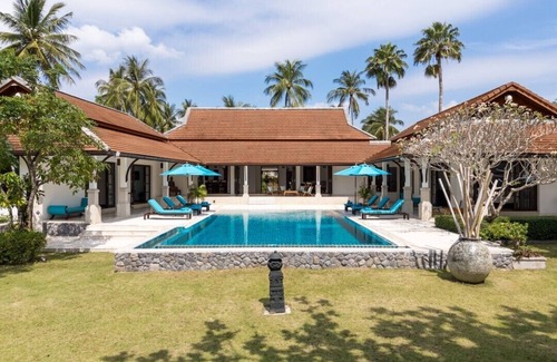 Laem Set Villa | Ban Laem Set-Beachfront-4 Bedrooms