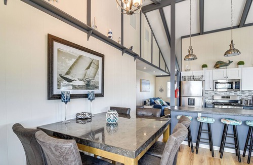 Forked River Casa | Bayfront Home w/ Boat Dock & Deck in Forked River