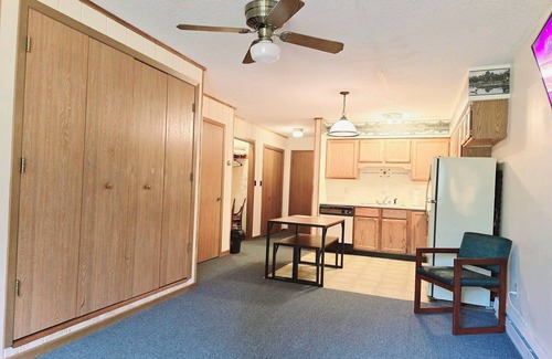 Ironwood Apartamento | Be Self Sufficient at our resort! Condo #1 inside the Lodge at North Ironwood Acres Resort. A private two level apartment style rental that sleeps 1-8 people. Kitchenette. 5 beds! 2 bathrooms. DOG FRIENDLY!