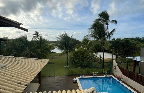 Itacimirim Casa | Beach House in Guarajuba 5 Suites Cond. Genipabu Summer Place Background with Lagoon