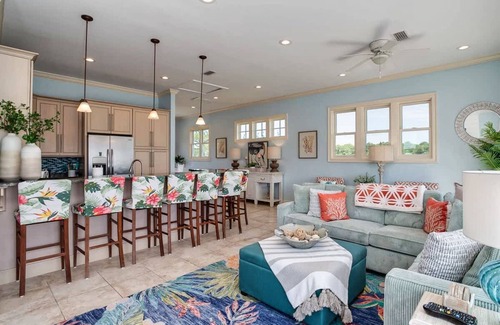 Fort Morgan Casa | Beach Walk Retreat Heated Pool Golf Views Main Guest House Sleeps 15