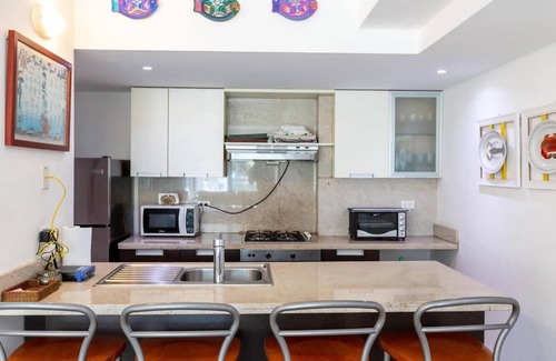 Juan Dolio - El Pueblo Apartamento | FrentePlaya| 4Camas| Jacuzzi| Privado| CocinaFull