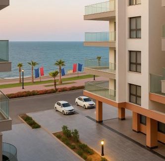 Al-Manasrah Chalet De Esquí | Beachfront Chalet in Porto Said with P Garden