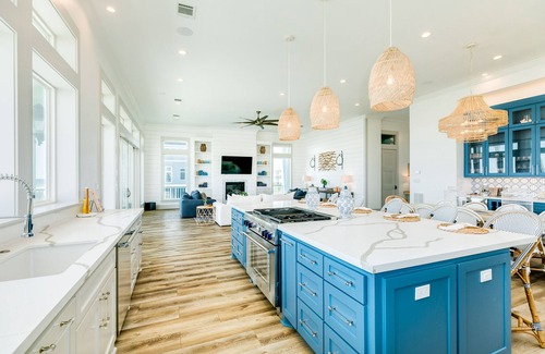 Galveston Casa | Beachfront Luxury w/ Hot Tub on Deck, Spacious Private Interior
