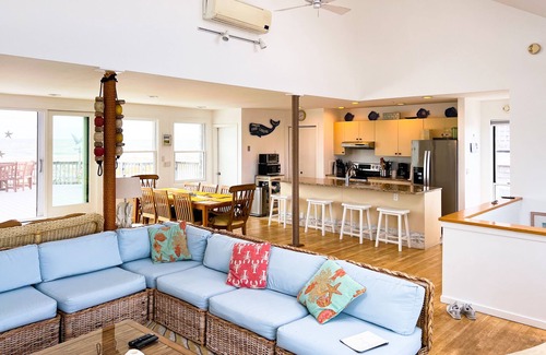 West Hampton Dunes Casa | Beachfront ocean-view escape with rooftop & private beach access - dog-friendly