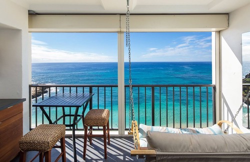 Makaha Condominio | PARAISO EN LA PLAYA - VISTA DIRECTA AL MAR - TENIS, PISCINA, JACUZZI, A / C, W / D
